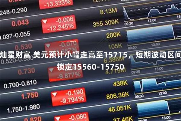 灿星财富 美元预计小幅走高至15715，短期波动区间锁定15560-15750